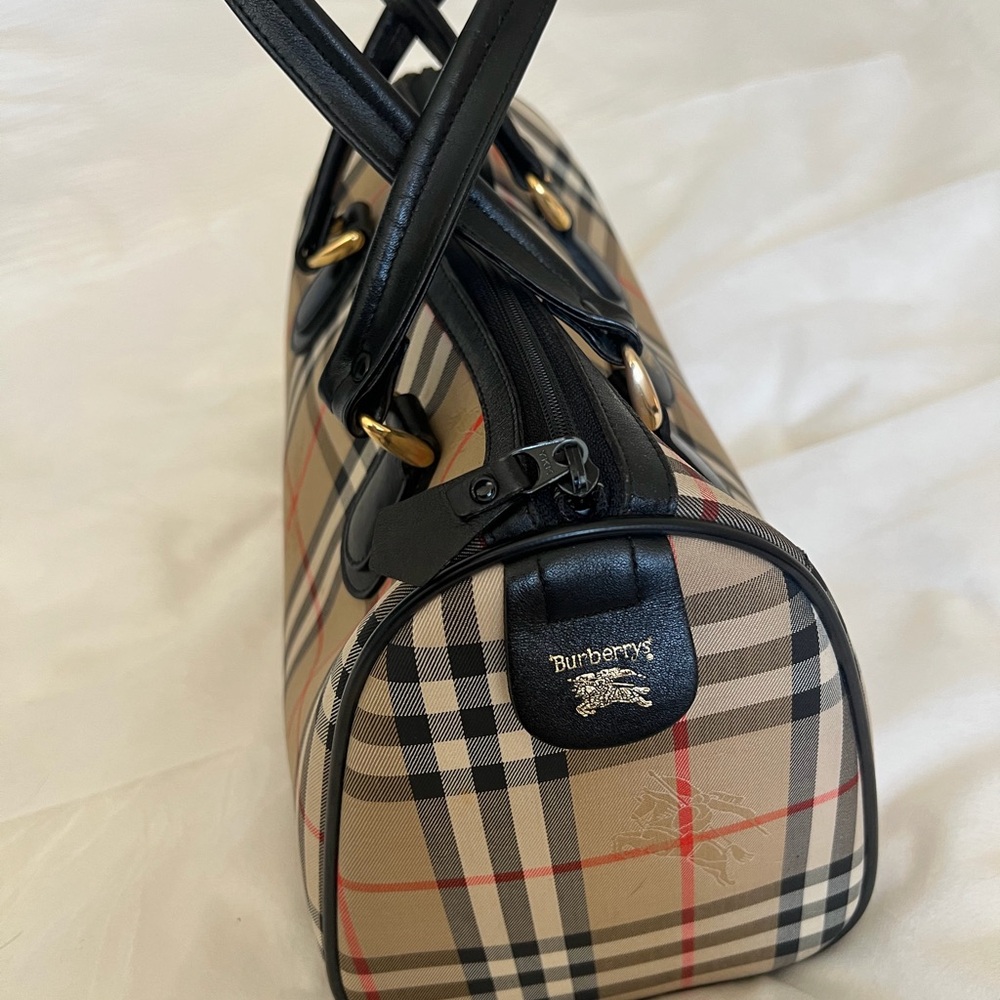 Burberry Tan and Black Plaid Satchel - Picture 5 of 8